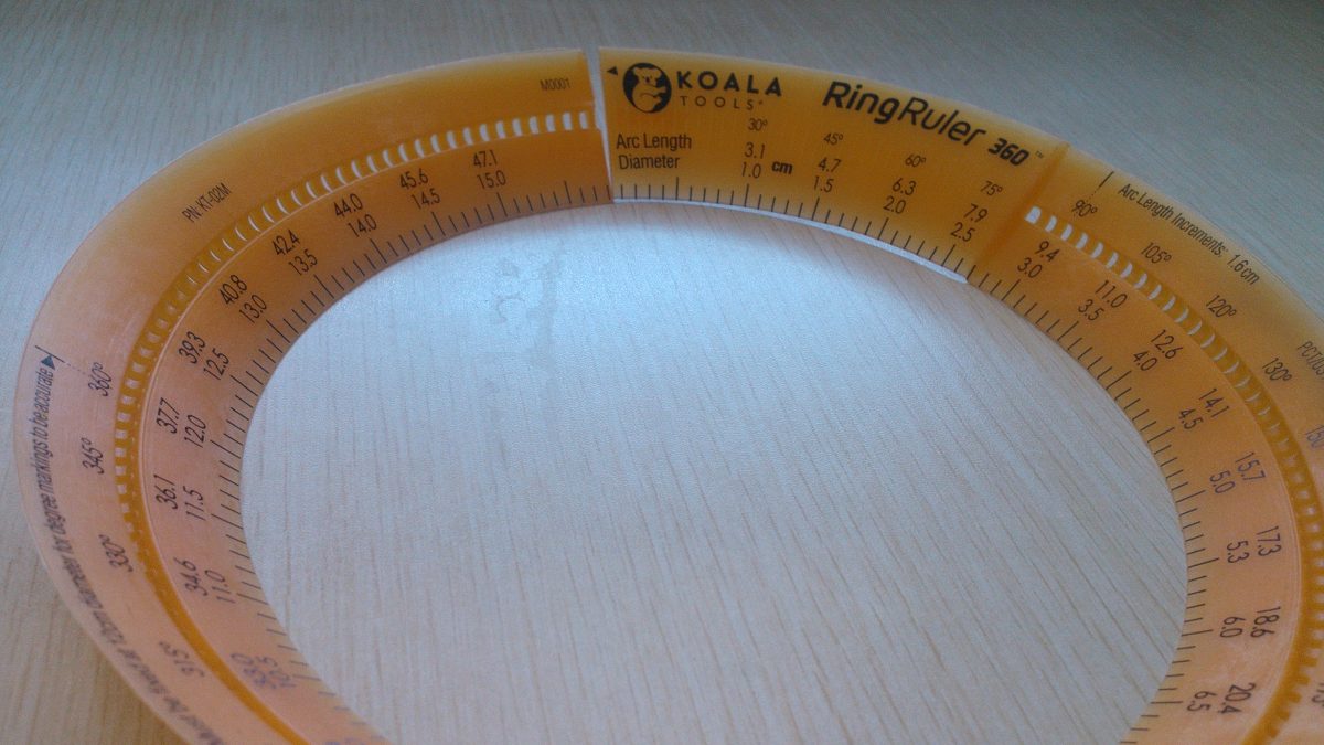 Silk printing Plastic Ring Ruler