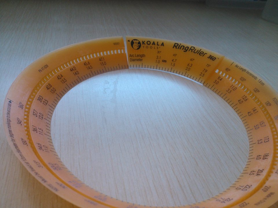 Silk printing Plastic Ring Ruler